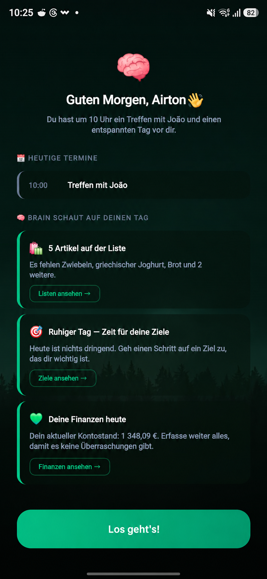 Deine Morgenübersicht von Brain