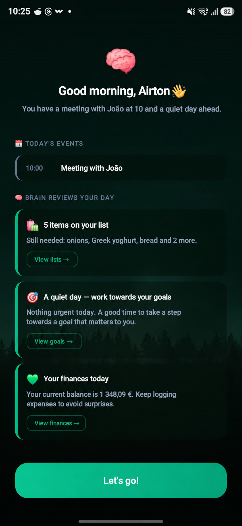 Your morning overview from Brain